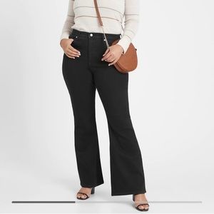 Banana Republic Black Curvy Slim Fit Flare Jeans